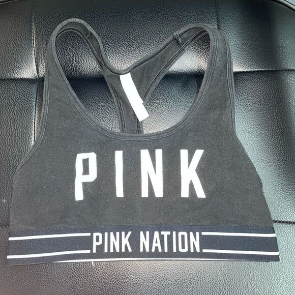 PINK Sports Bra- Pink Crop- Small - Picture 1 of 4